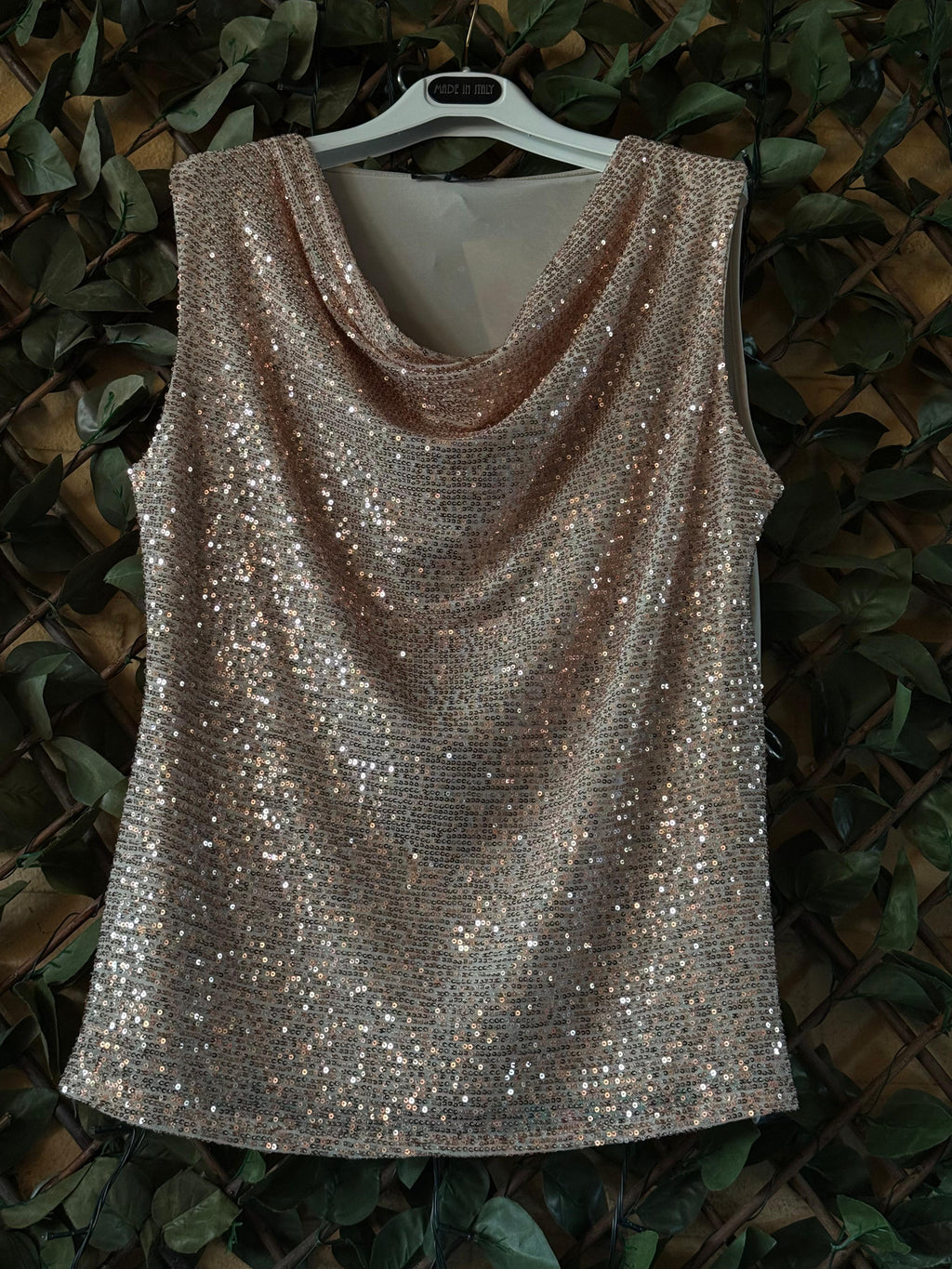MAGLIA PAILLETTES SCOLLO A GRONDA