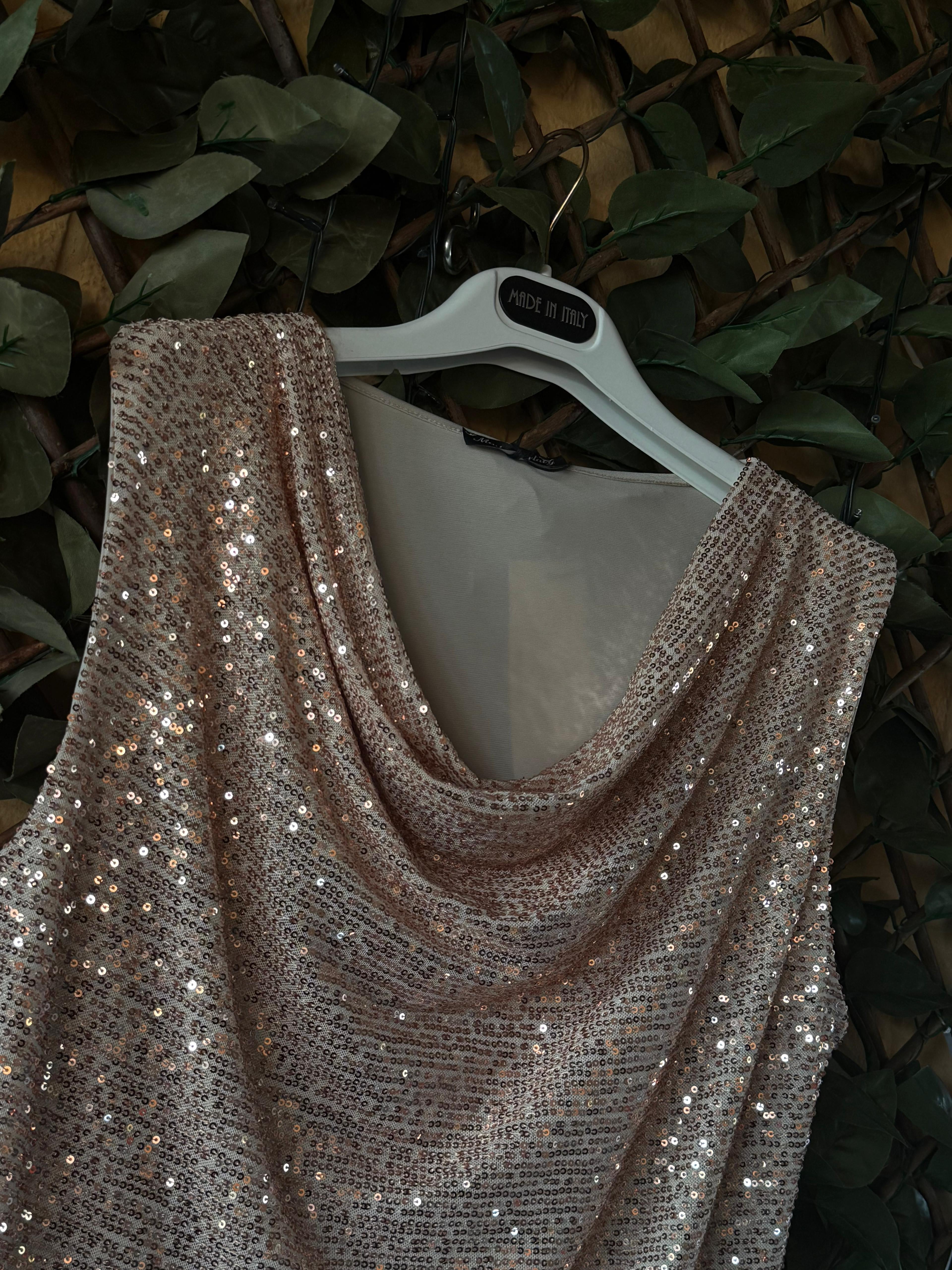 MAGLIA PAILLETTES SCOLLO A GRONDA