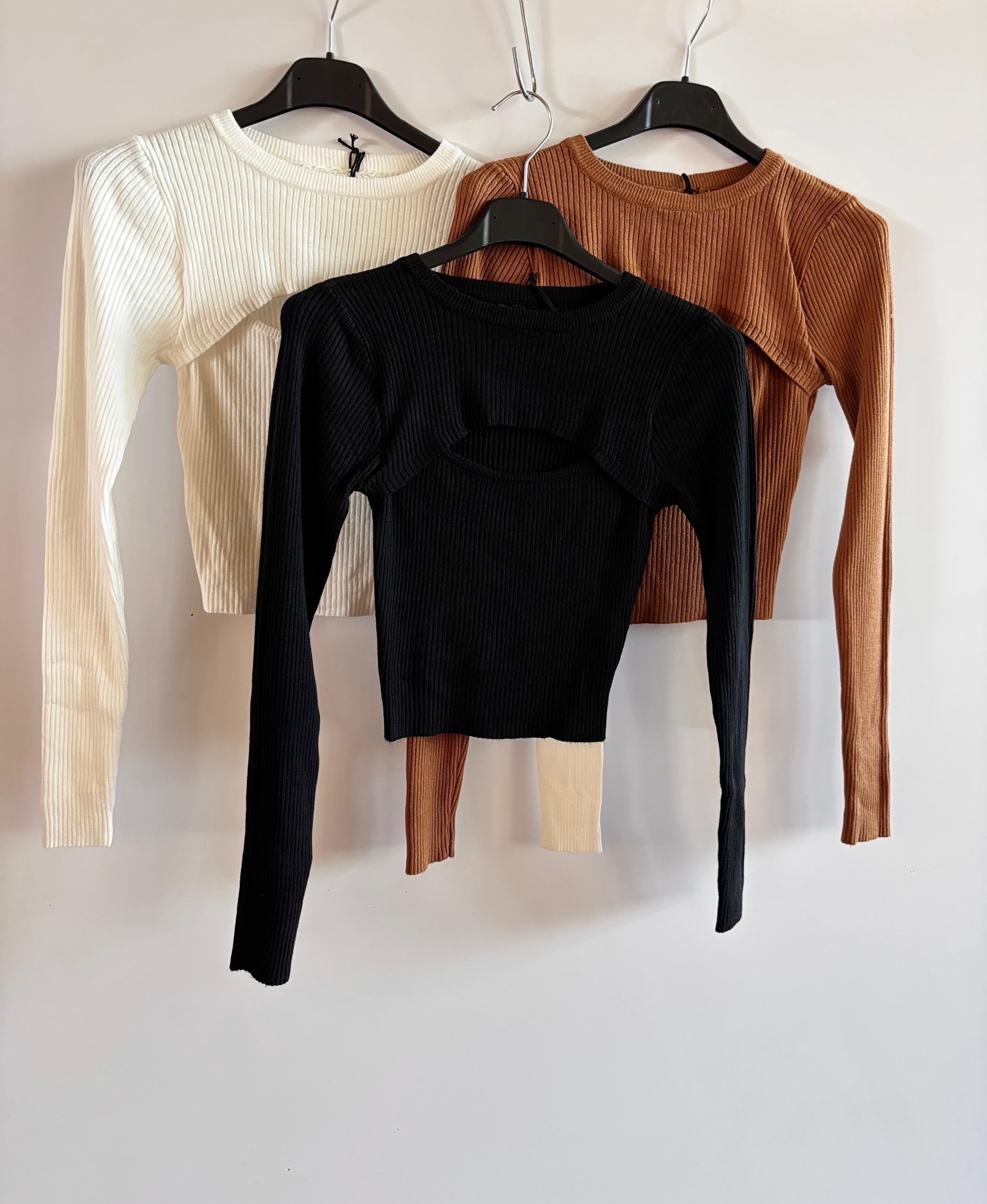 maglioncino cut-out sul seno