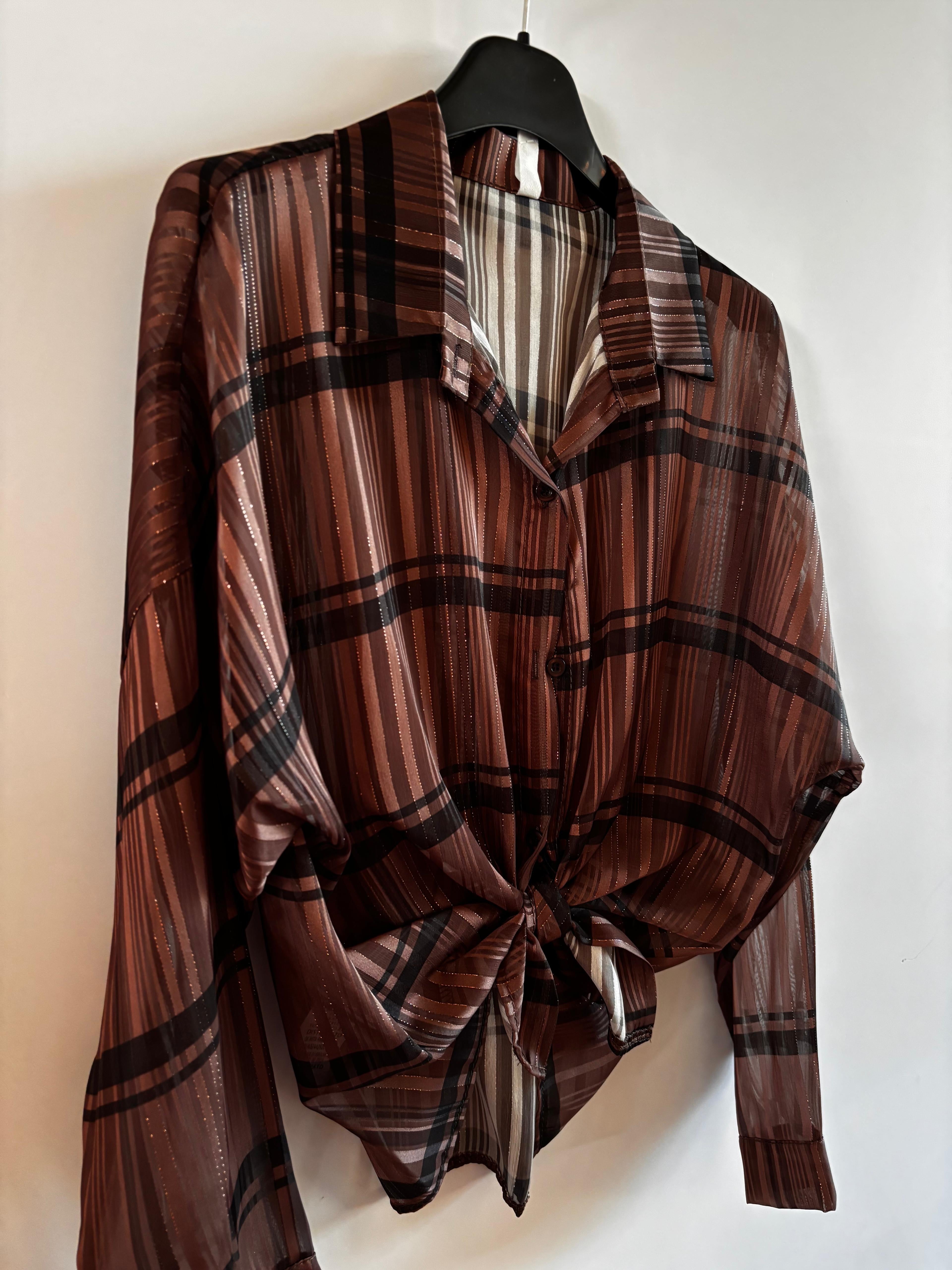 camicia trasparente fiocco