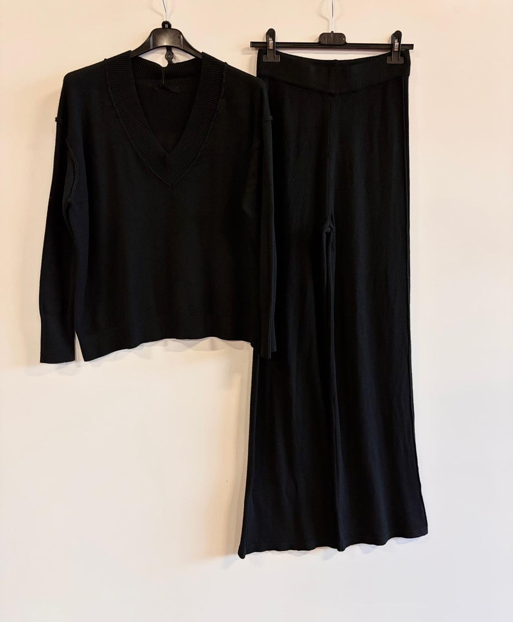 completo lana rasata scollo v