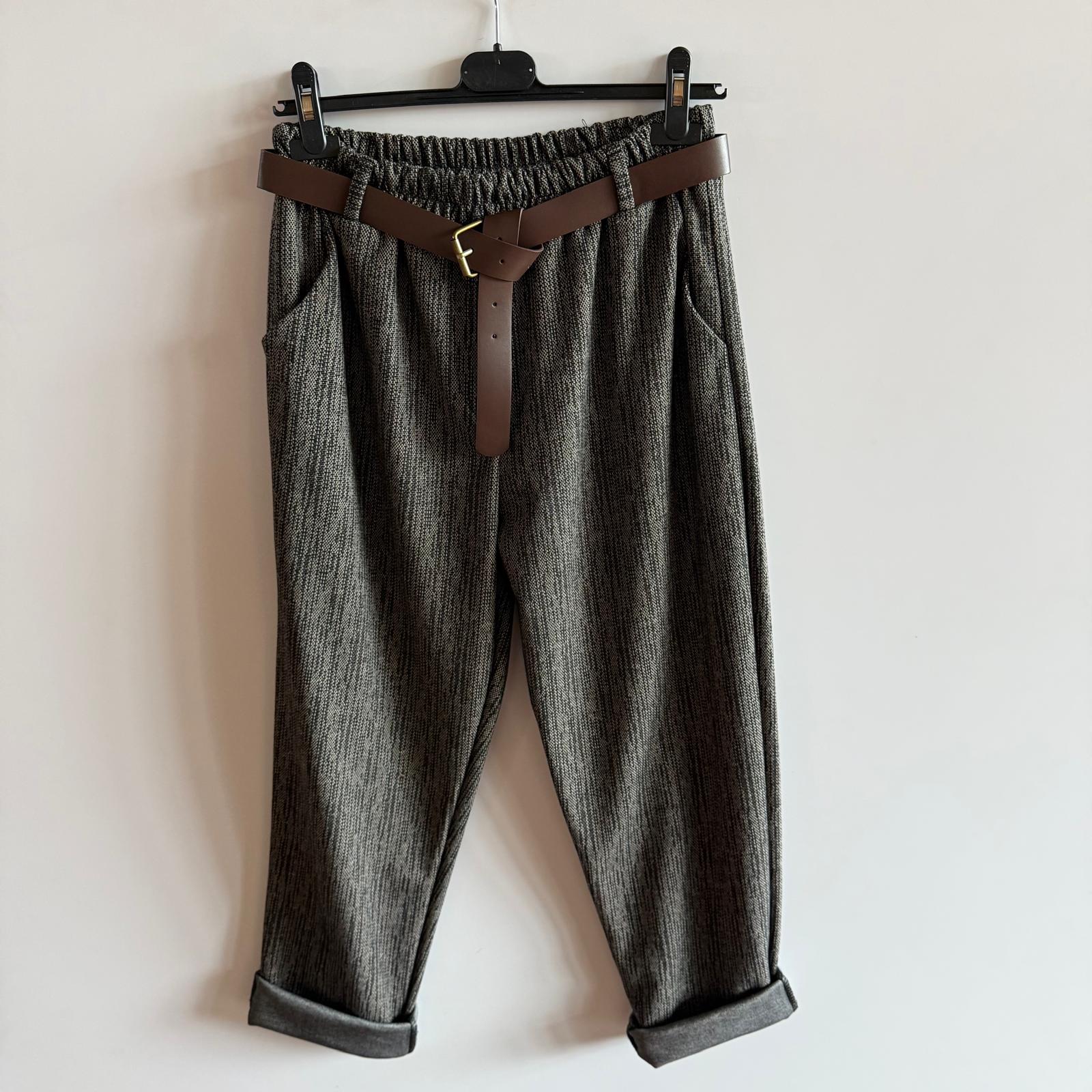 Pantalone Morbido Con Cinta Fantasia