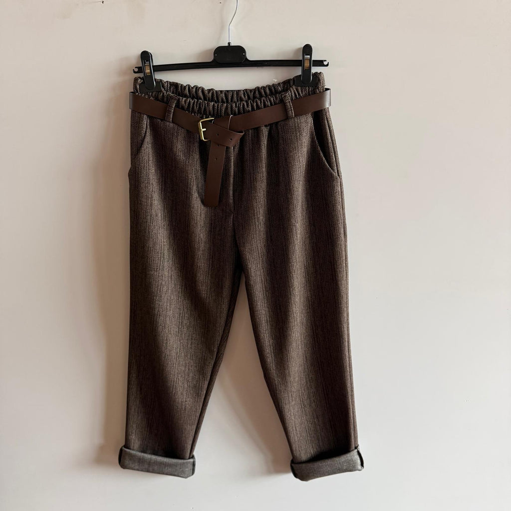 Pantalone Morbido Con Cinta Fantasia