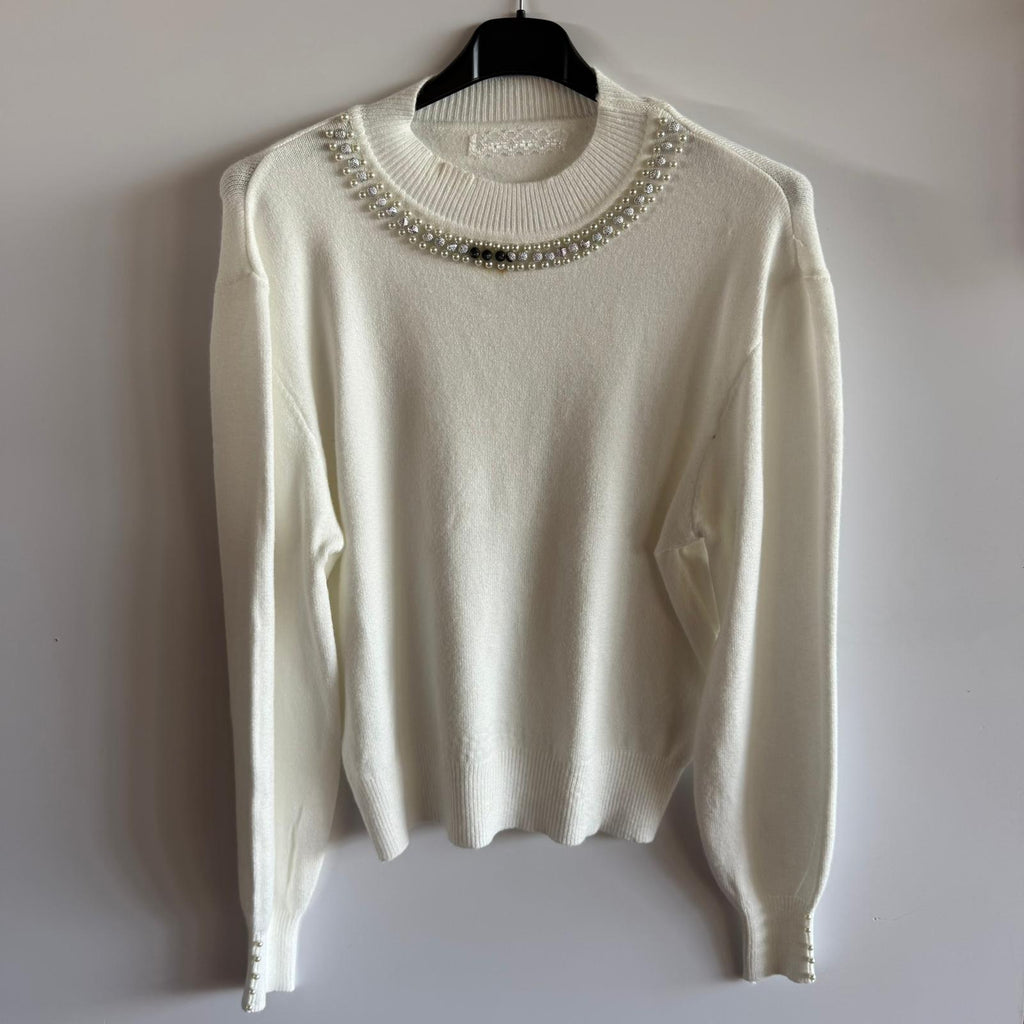 Maglioncino Dettaglio Perle