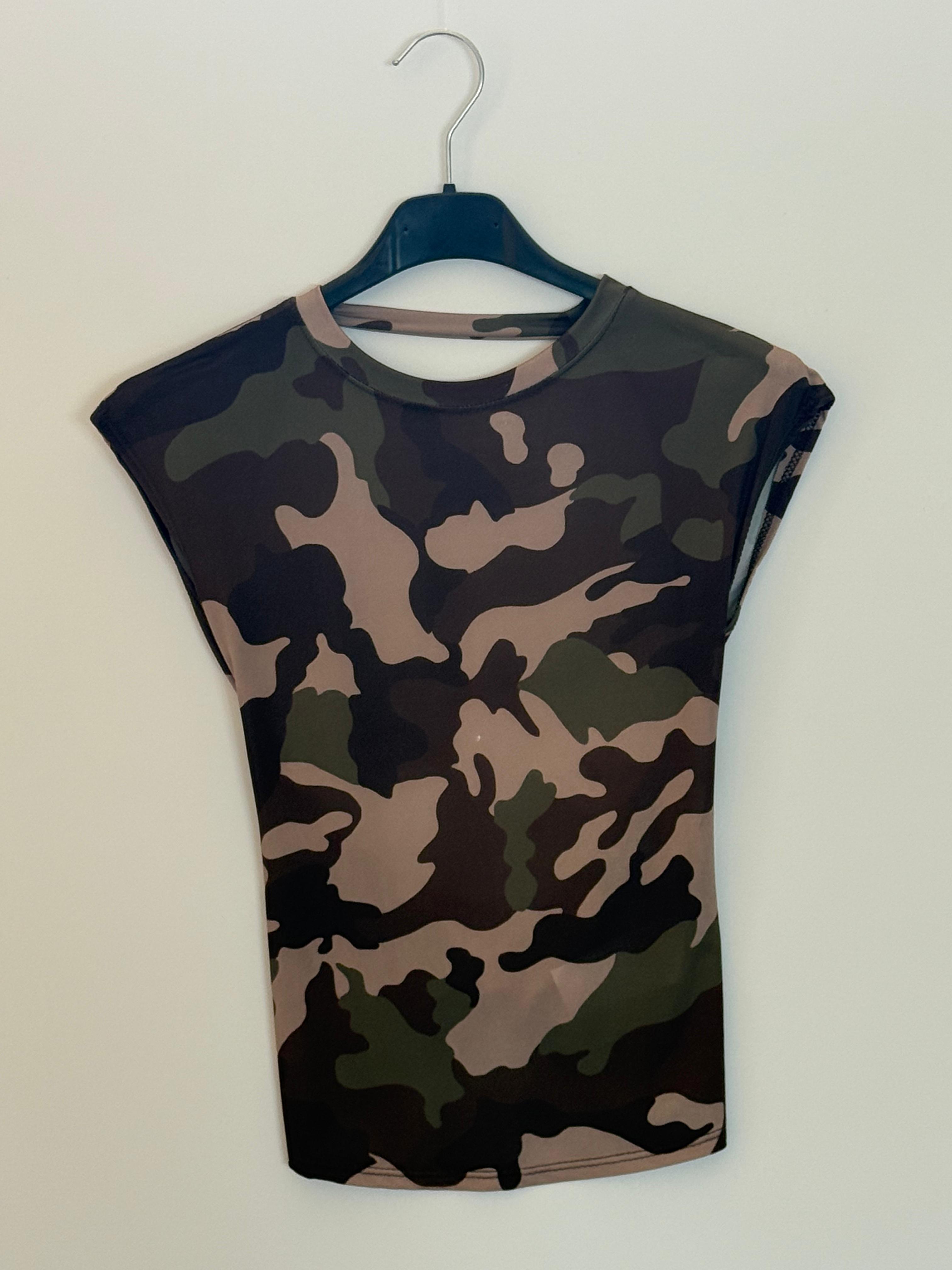 MAGLIA CROP CAMOUFLAGE