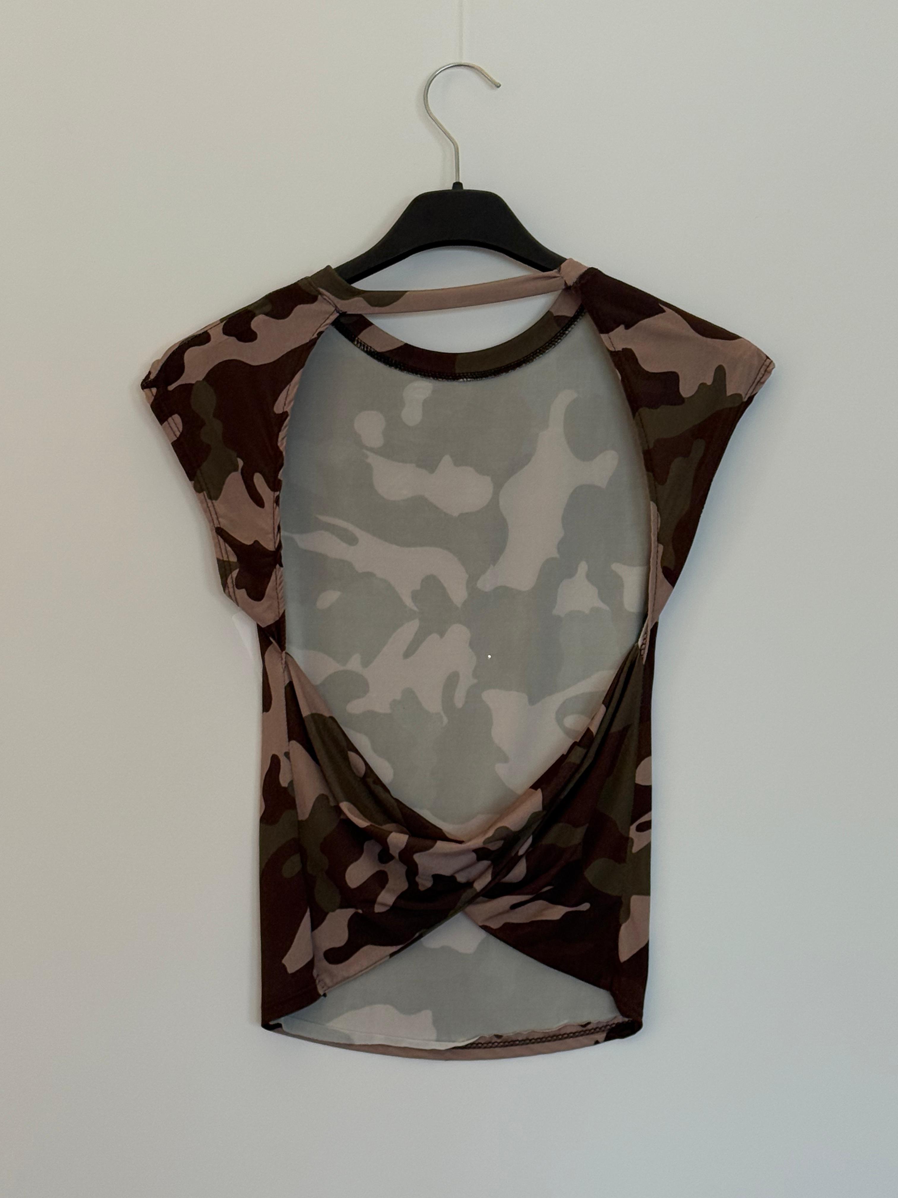 MAGLIA CROP CAMOUFLAGE